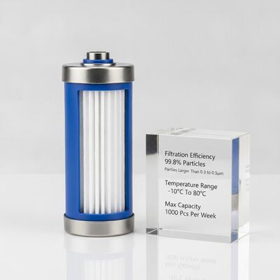 フィルタリング効率998% 粒子は03〜05umより大きい カートリッジ フィルター要素 温度範囲 マイナス10°Cから80°C 最大容量週1000個